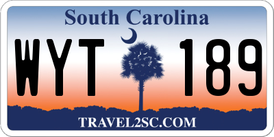 SC license plate WYT189