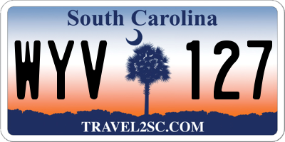 SC license plate WYV127