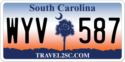 SC license plate WYV587