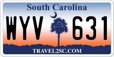 SC license plate WYV631