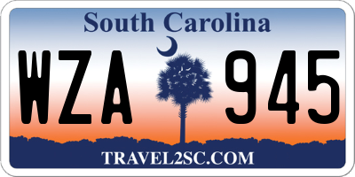 SC license plate WZA945