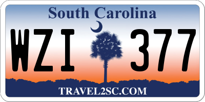 SC license plate WZI377