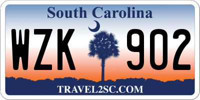 SC license plate WZK902