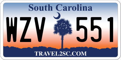 SC license plate WZV551