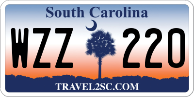 SC license plate WZZ220