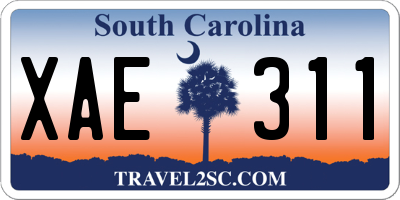 SC license plate XAE311