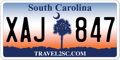 SC license plate XAJ847