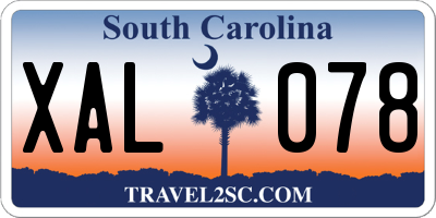 SC license plate XAL078