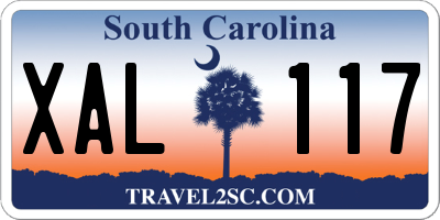 SC license plate XAL117