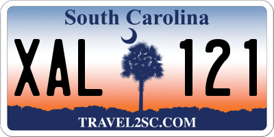 SC license plate XAL121