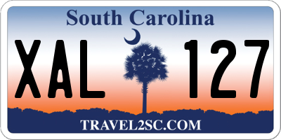 SC license plate XAL127