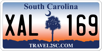 SC license plate XAL169