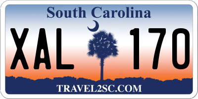 SC license plate XAL170