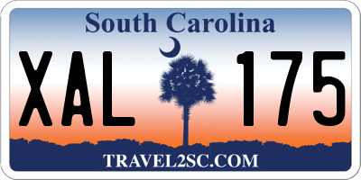 SC license plate XAL175