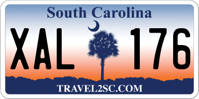 SC license plate XAL176