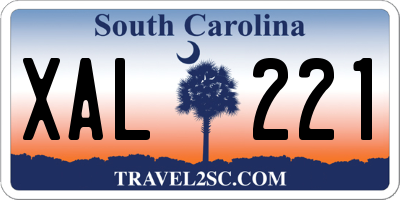 SC license plate XAL221