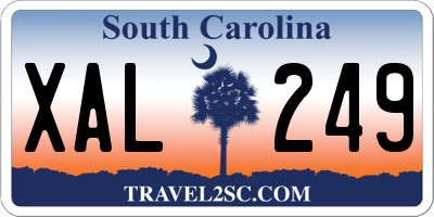 SC license plate XAL249