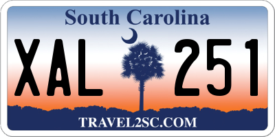 SC license plate XAL251