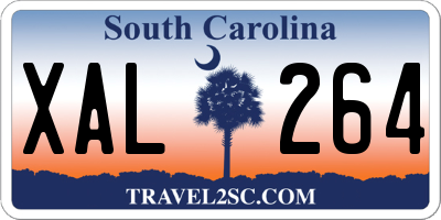 SC license plate XAL264