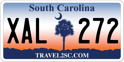 SC license plate XAL272