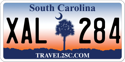SC license plate XAL284