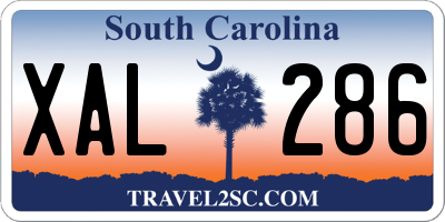 SC license plate XAL286