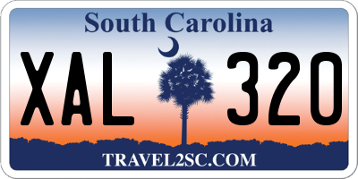 SC license plate XAL320