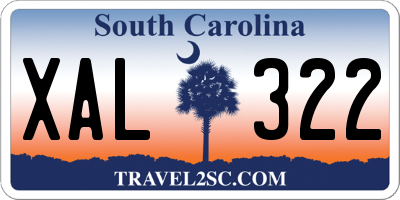 SC license plate XAL322