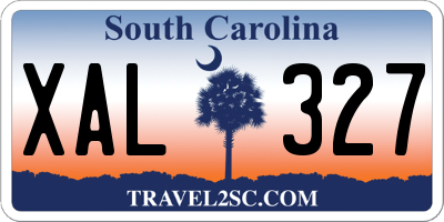 SC license plate XAL327