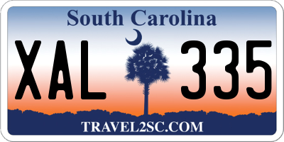 SC license plate XAL335