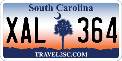 SC license plate XAL364