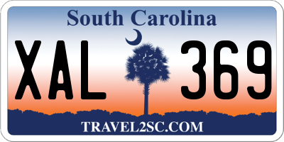 SC license plate XAL369