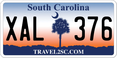 SC license plate XAL376