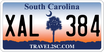 SC license plate XAL384