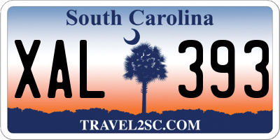 SC license plate XAL393