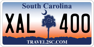 SC license plate XAL400