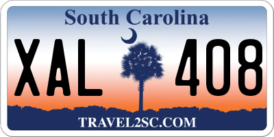 SC license plate XAL408