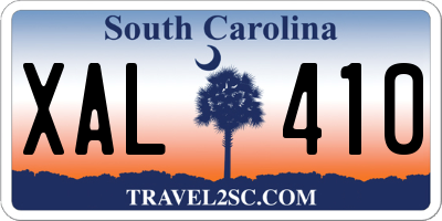 SC license plate XAL410