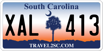 SC license plate XAL413