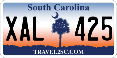 SC license plate XAL425
