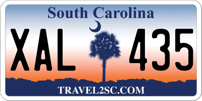 SC license plate XAL435