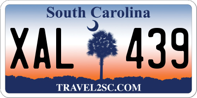 SC license plate XAL439