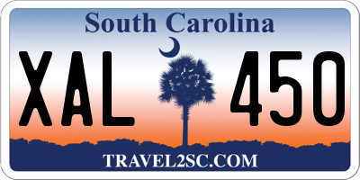 SC license plate XAL450