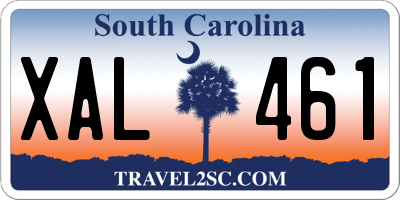 SC license plate XAL461