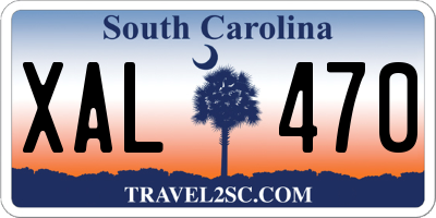 SC license plate XAL470