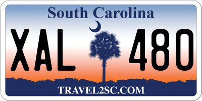 SC license plate XAL480