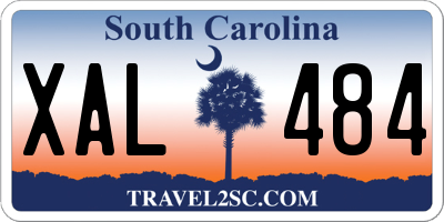SC license plate XAL484