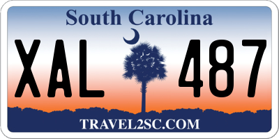 SC license plate XAL487