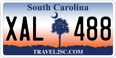 SC license plate XAL488
