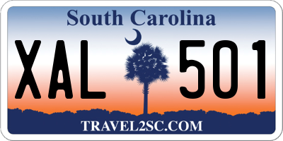 SC license plate XAL501